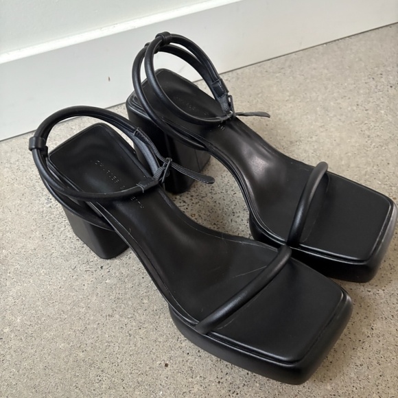 Charles & Keith Platform Sandal Heels - Picture 4 of 5